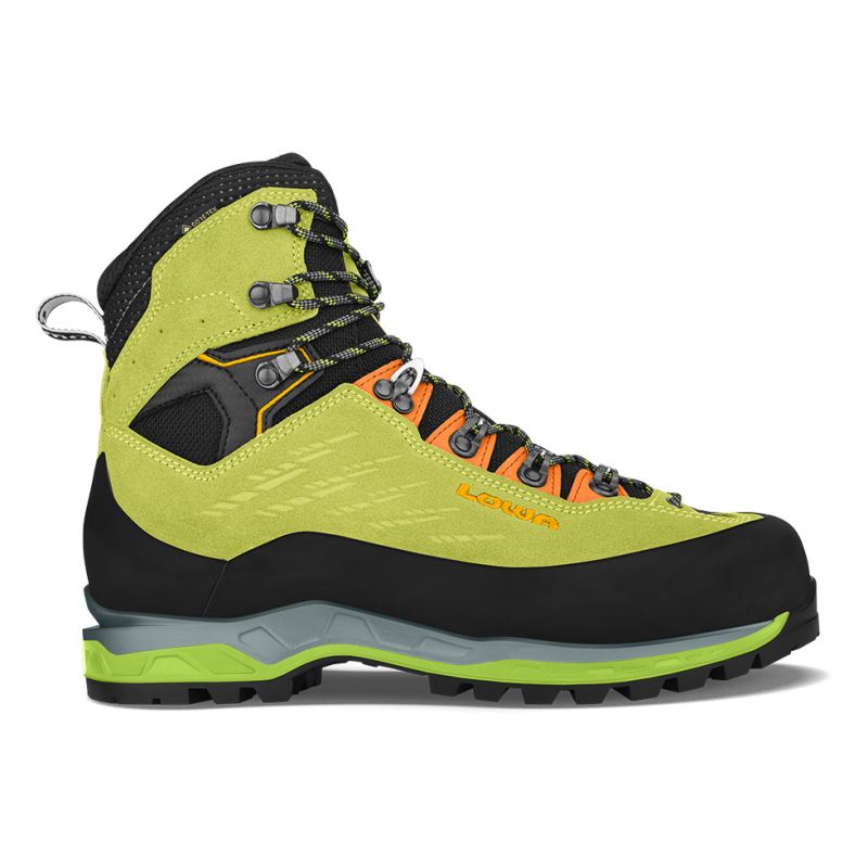 LOWA Boots Men's Cevedale II GTX Ws-Lime/Flame - Click Image to Close