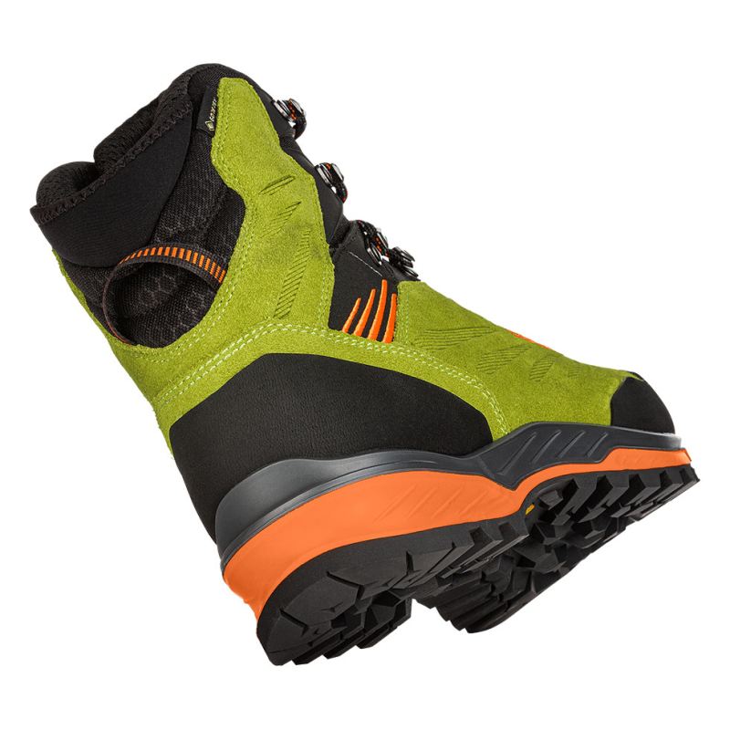 LOWA Boots Men's Cadin II GTX Mid-Lime/Flame - Click Image to Close