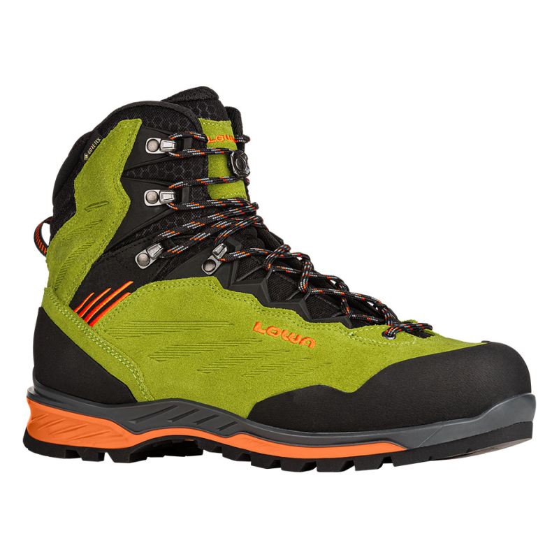 LOWA Boots Men's Cadin II GTX Mid-Lime/Flame - Click Image to Close