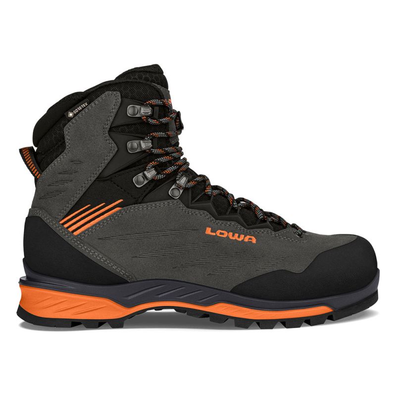 LOWA Boots Men's Cadin II GTX Mid-Anthracite/Flame - Click Image to Close