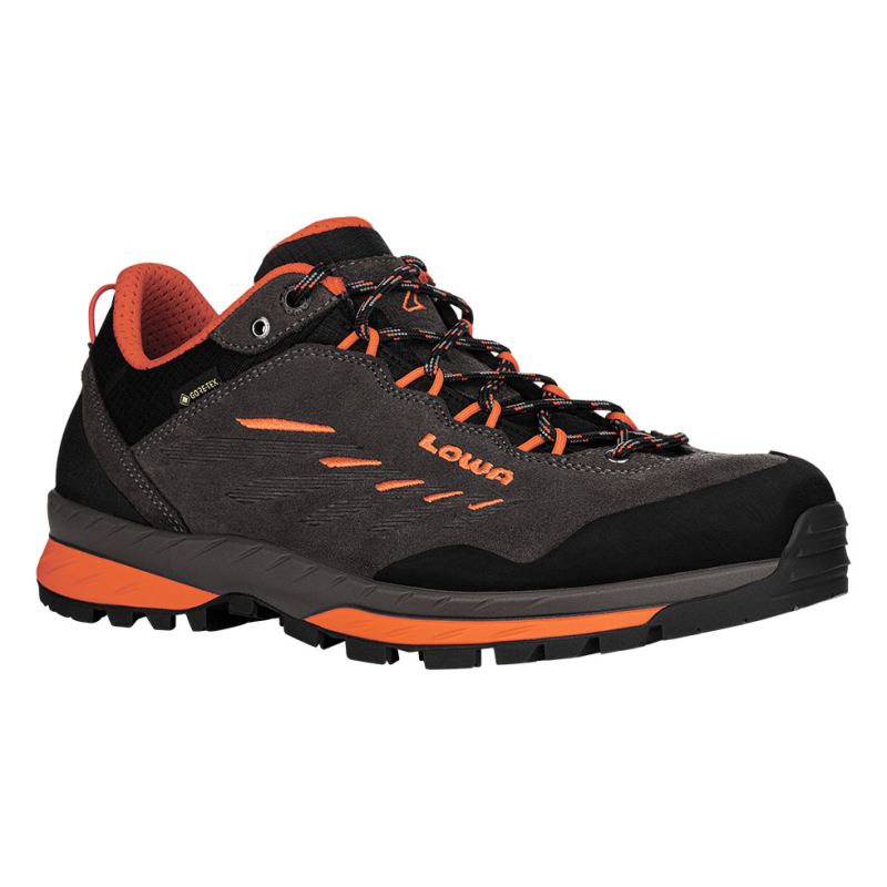 LOWA Boots Men's Delago GTX Lo-Anthracite/Flame