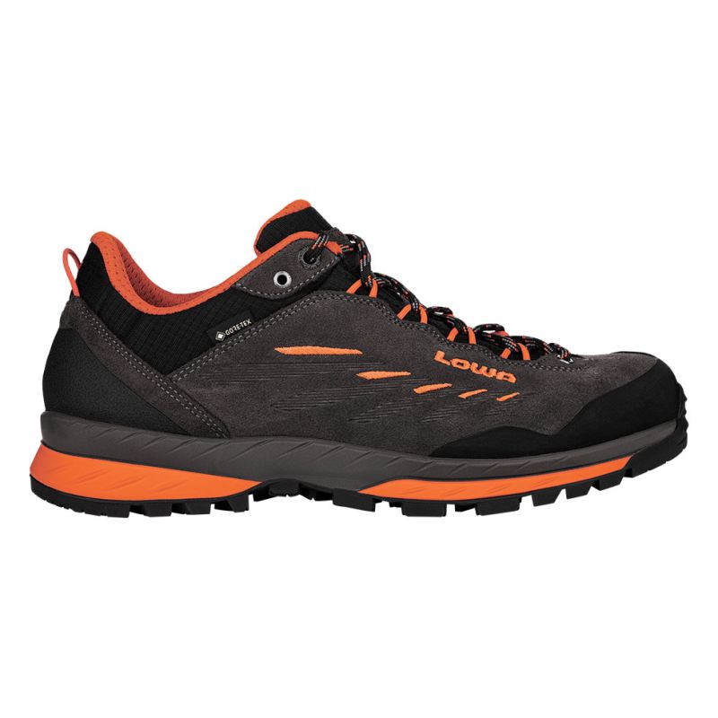 LOWA Boots Men's Delago GTX Lo-Anthracite/Flame - Click Image to Close