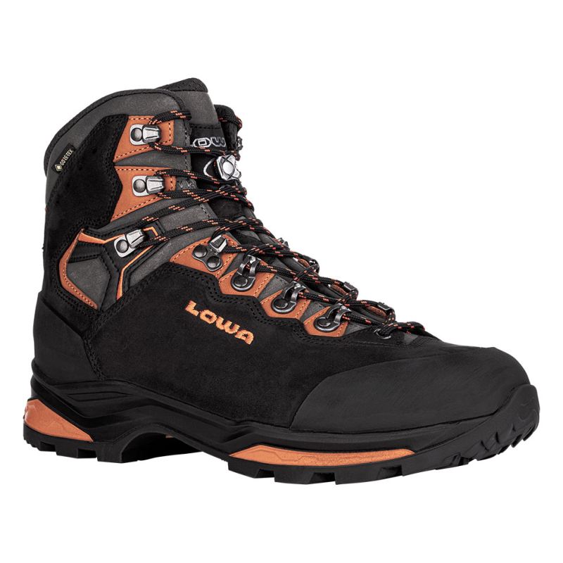 LOWA Boots Men's Camino Evo GTX-Black/Orange - Click Image to Close