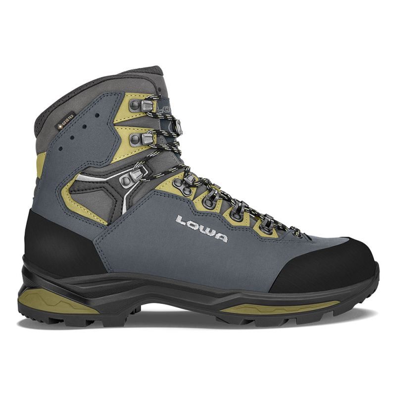 LOWA Boots Men's Camino Evo GTX-Steel Blue/Kiwi