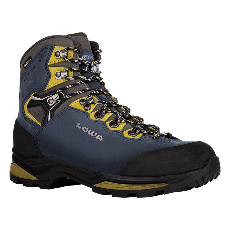 LOWA Boots Men's Camino Evo GTX-Steel Blue/Kiwi