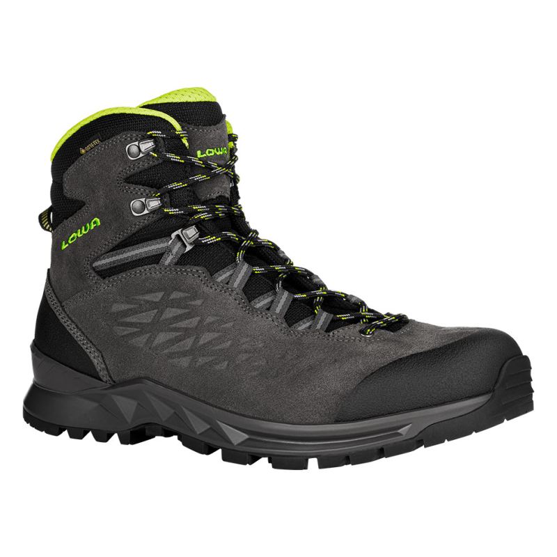 LOWA Boots Men's LOWA Explorer II GTX Mid-Anthracite/Lime - Click Image to Close