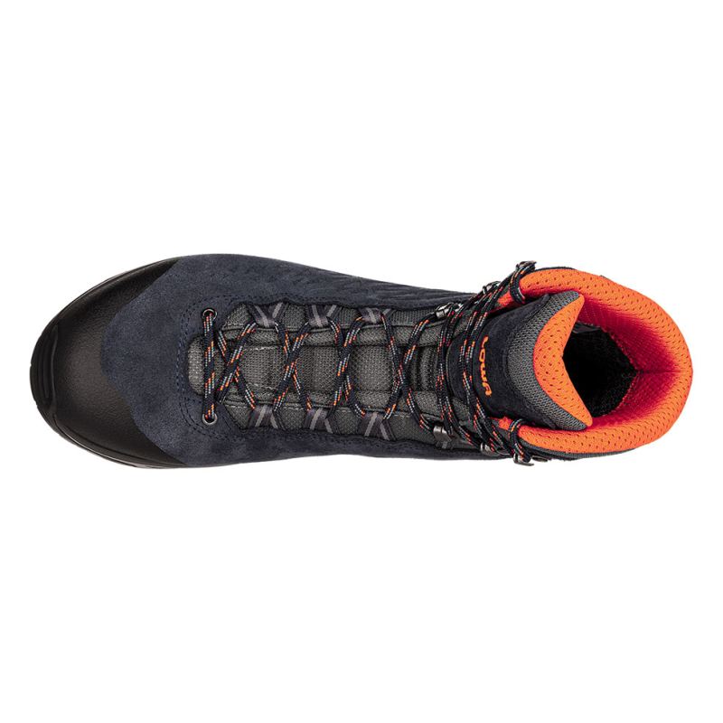 LOWA Boots Men's LOWA Explorer II GTX Mid-Navy/Orange - Click Image to Close