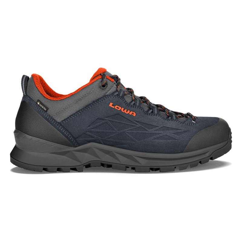 LOWA Boots Men's LOWA Explorer II GTX Lo-Navy/Orange - Click Image to Close