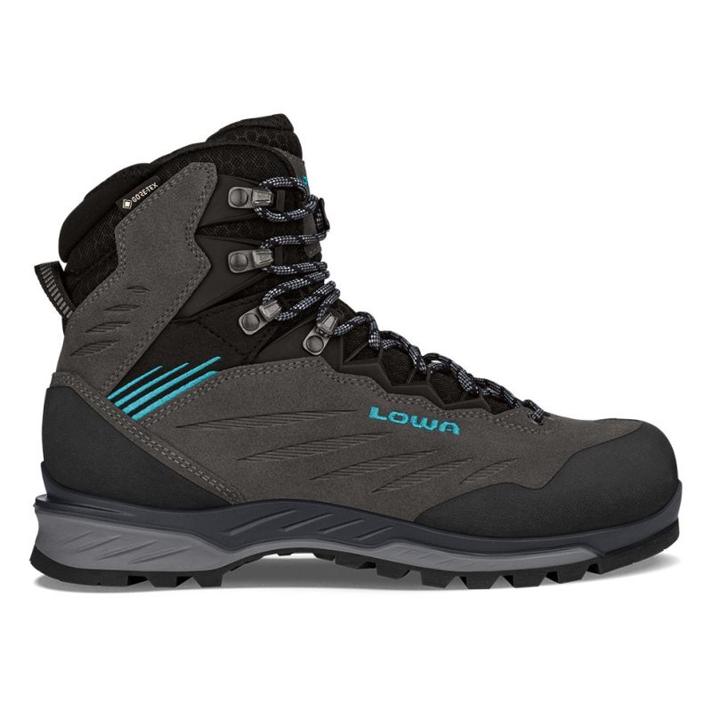 LOWA Boots Women's Cadin II GTX Mid Ws-Anthracite/Aquamarine