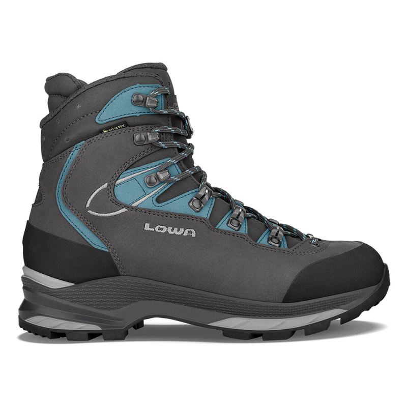 LOWA Boots Women's Mauria Evo GTX Ws-Anthracite/Turquoise - Click Image to Close