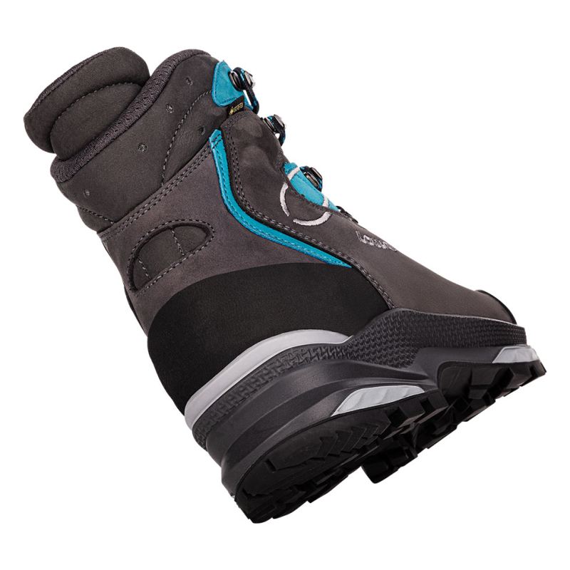 LOWA Boots Women's Mauria Evo GTX Ws-Anthracite/Turquoise - Click Image to Close