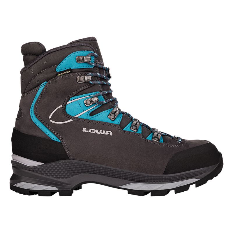 LOWA Boots Women's Mauria Evo GTX Ws-Anthracite/Turquoise - Click Image to Close