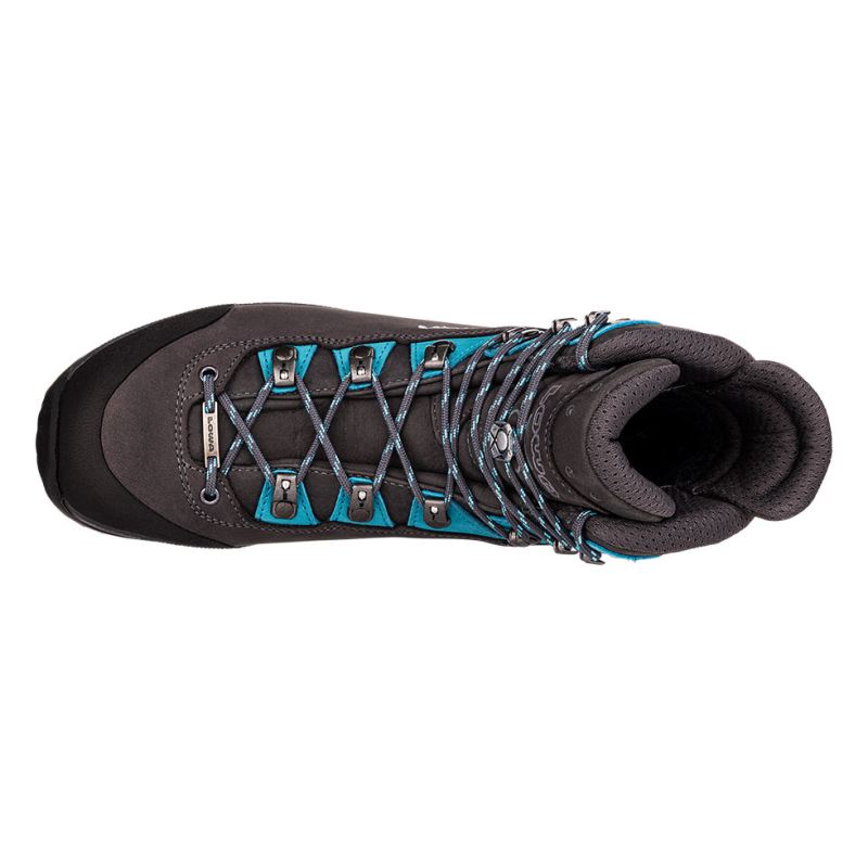 LOWA Boots Women's Mauria Evo GTX Ws-Anthracite/Turquoise - Click Image to Close