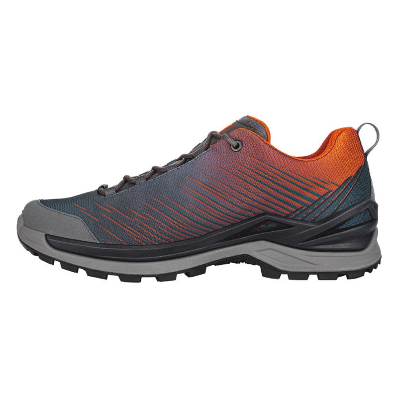 LOWA Boots Men's Zirrox GTX Lo-Navy/Orange - Click Image to Close