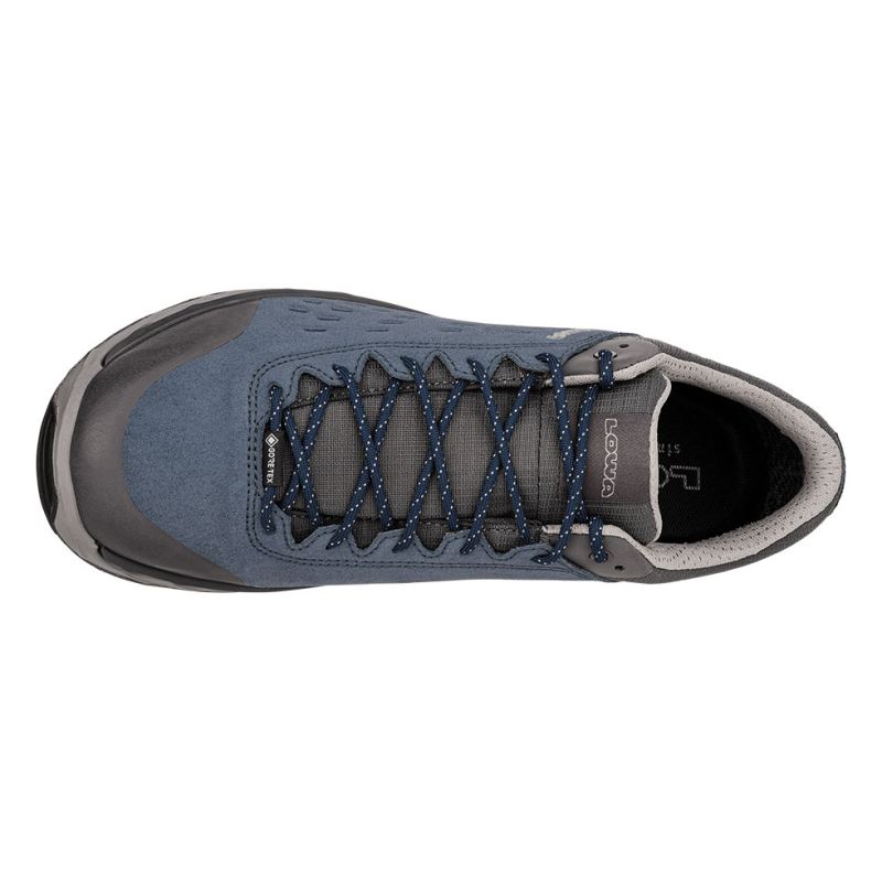 LOWA Boots Men's Malta GTX Lo-Blue/Grey