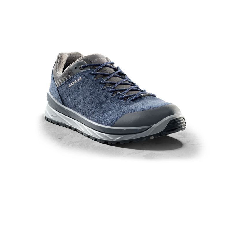 LOWA Boots Men's Malta GTX Lo-Blue/Grey