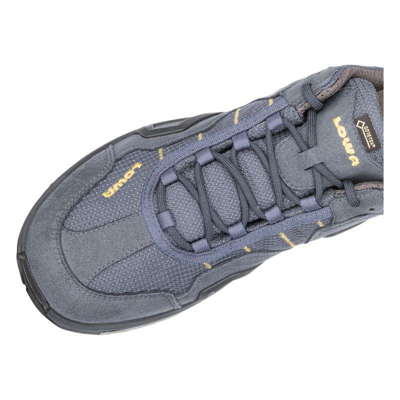 LOWA Boots Men's Gorgon GTX-Steel Blue/Mustard - Click Image to Close