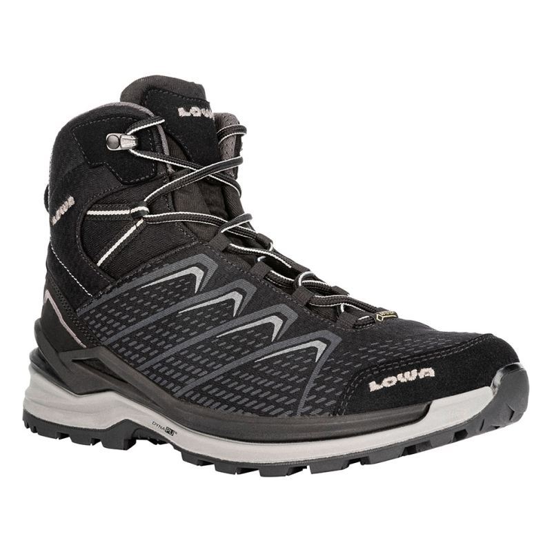 LOWA Boots Men's Ferrox Pro GTX Mid-Black/Light Grey - Click Image to Close