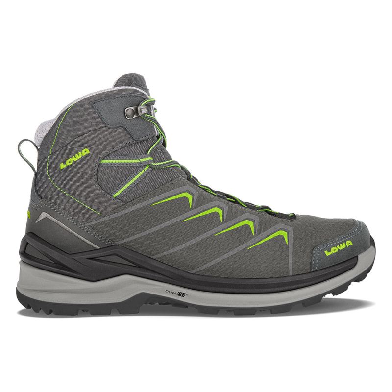 LOWA Boots Men's Ferrox Pro GTX Mid-Graphite/Lime - Click Image to Close