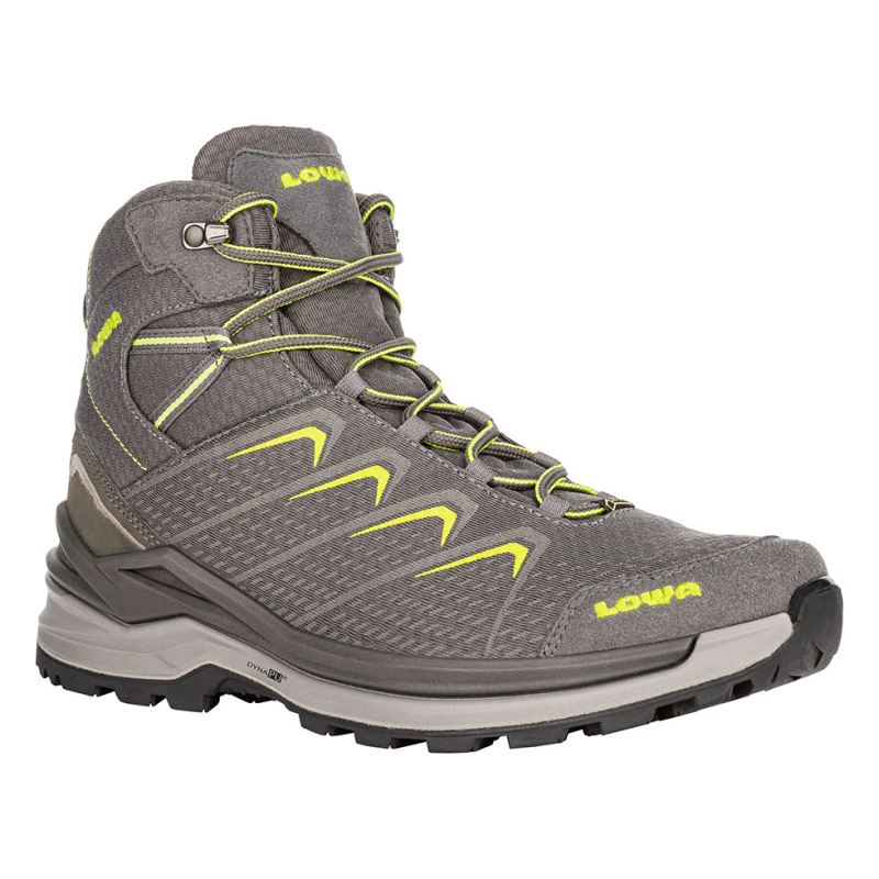 LOWA Boots Men's Ferrox Pro GTX Mid-Graphite/Lime - Click Image to Close