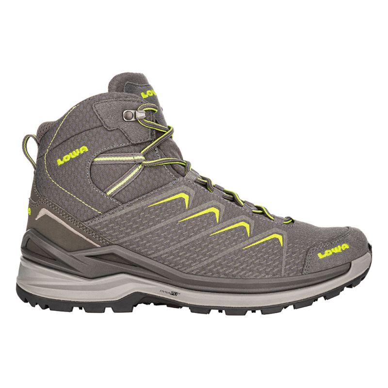 LOWA Boots Men's Ferrox Pro GTX Mid-Graphite/Lime