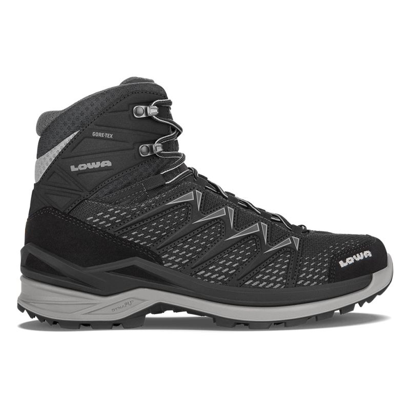 LOWA Boots Men's Innox Pro GTX Mid-Black/Gray - Click Image to Close