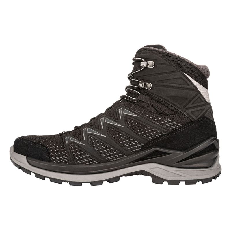 LOWA Boots Men's Innox Pro GTX Mid-Black/Gray - Click Image to Close