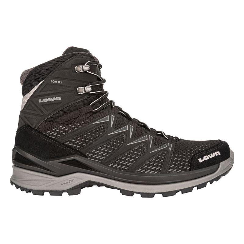 LOWA Boots Men's Innox Pro GTX Mid-Black/Gray - Click Image to Close