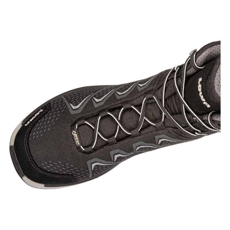 LOWA Boots Men's Innox Pro GTX Mid-Black/Gray - Click Image to Close