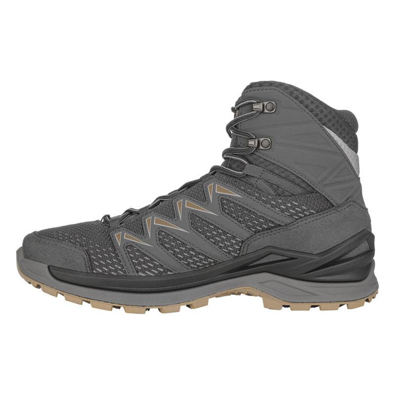 LOWA Boots Men's Innox Pro GTX Mid-Graphite/Bronze