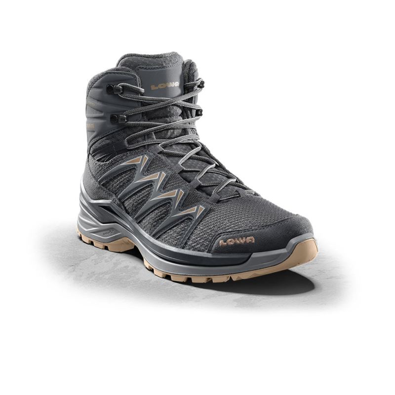 LOWA Boots Men's Innox Pro GTX Mid-Graphite/Bronze - Click Image to Close