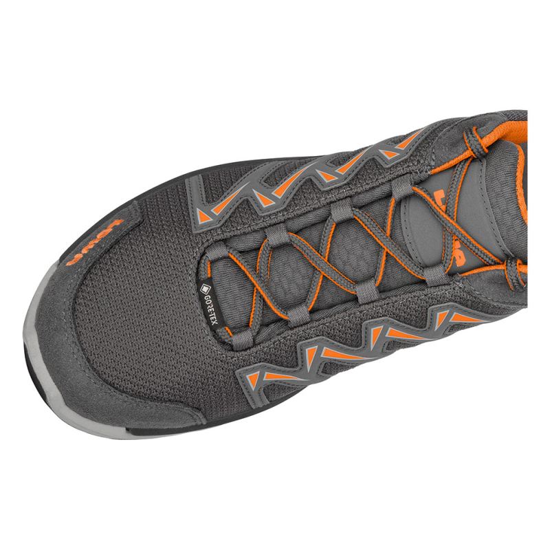 LOWA Boots Men's Innox Pro GTX Lo-Graphite/Orange - Click Image to Close