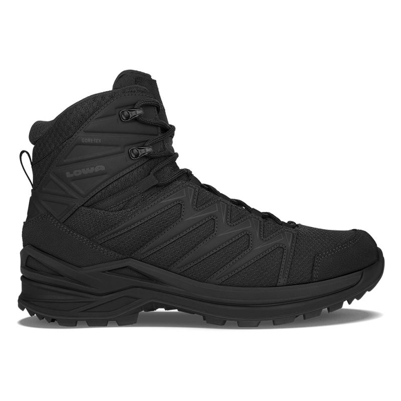 LOWA Boots Men's Innox Pro GTX Mid TF-Black - Click Image to Close