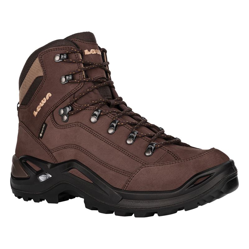 LOWA Boots Men's Renegade GTX Mid-Espresso - Click Image to Close