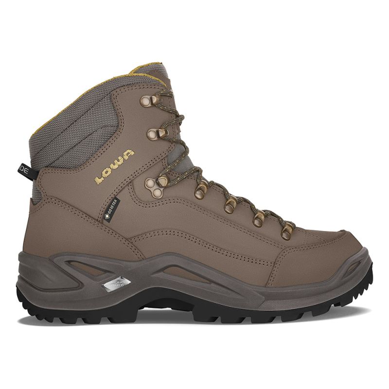 LOWA Boots Men's Renegade GTX Mid-Olive/Mustard