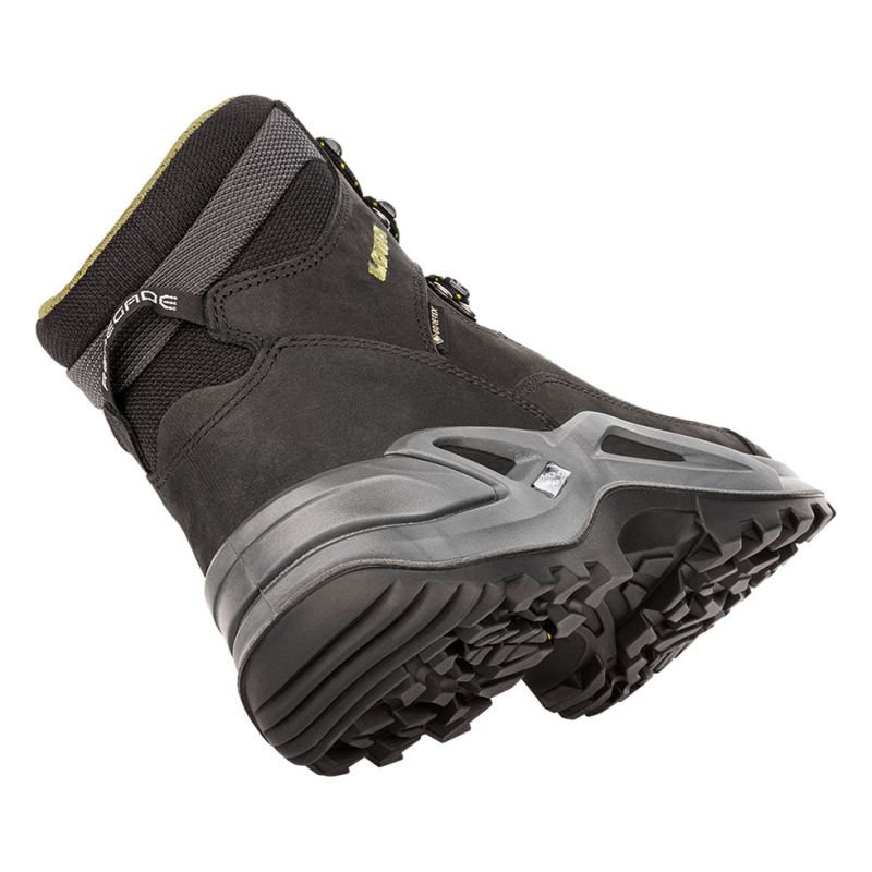 LOWA Boots Men's Renegade GTX Mid-Black/Olive - Click Image to Close