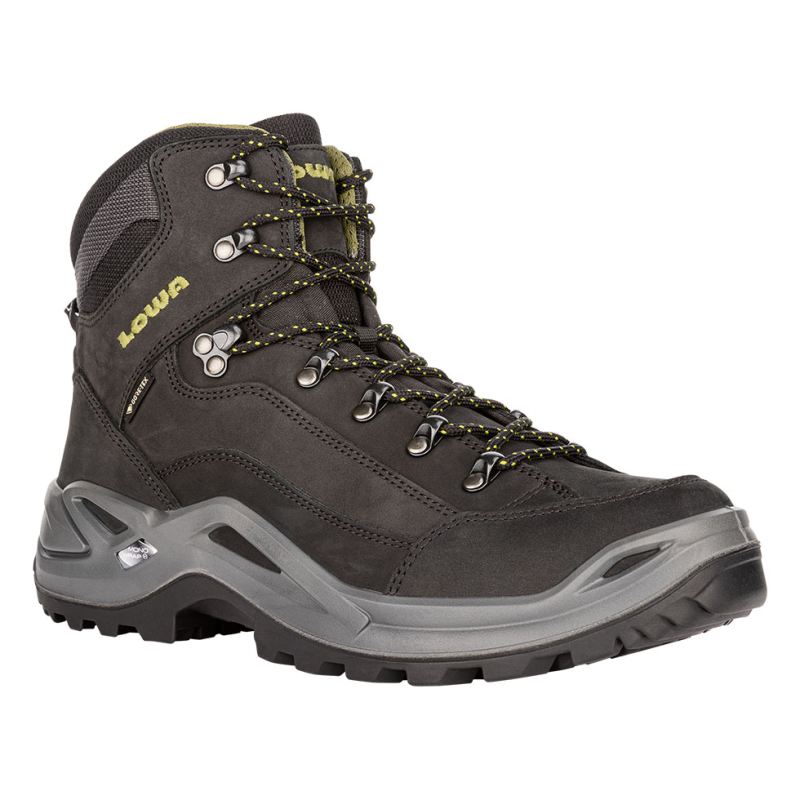 LOWA Boots Men's Renegade GTX Mid-Black/Olive