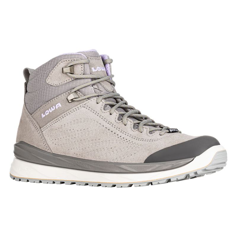 LOWA Boots Women's Malta GTX Mid Ws-Light Grey