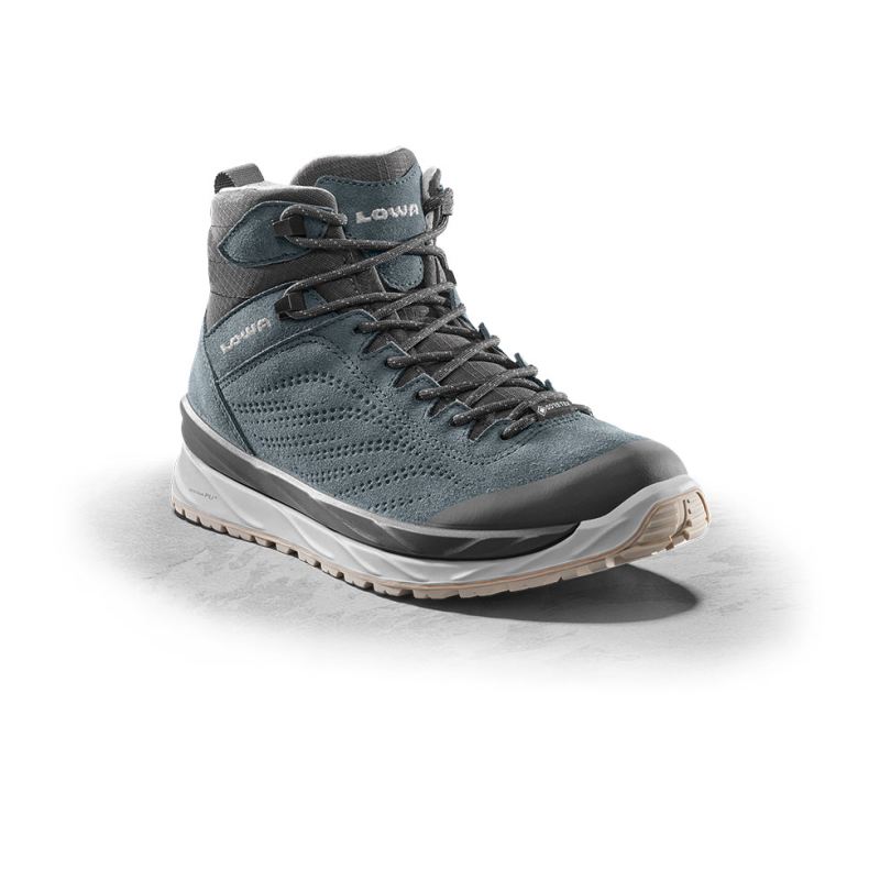 LOWA Boots Women's Malta GTX Mid Ws-Denim