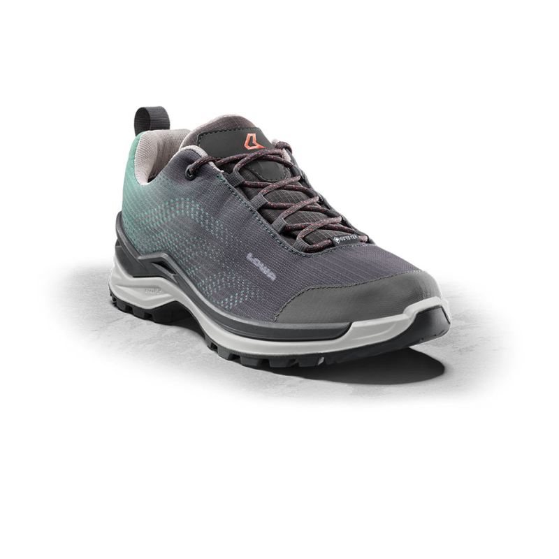 LOWA Boots Women's Zirrox GTX Lo Ws-Grey/Jade