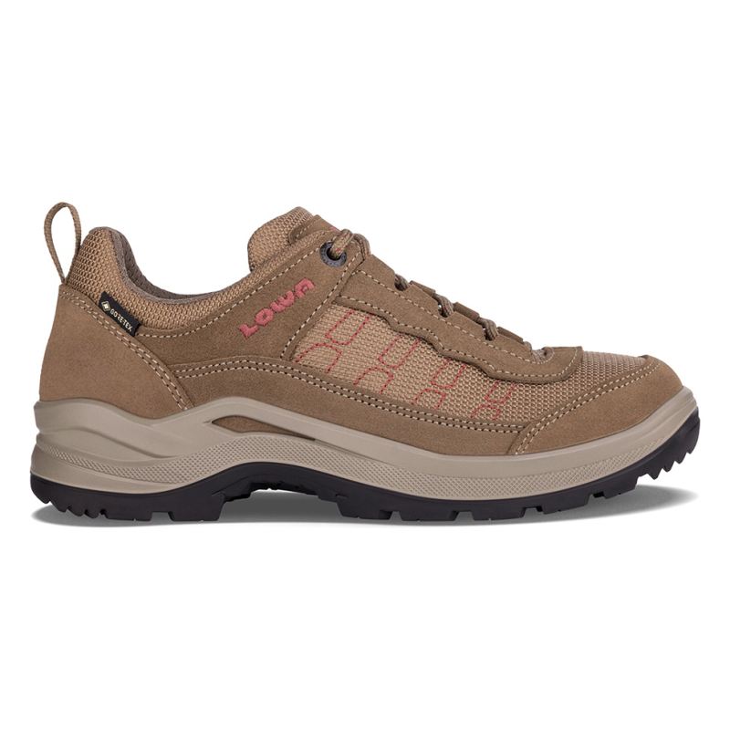 LOWA Boots Women's Taurus Pro GTX Lo Ws-Taupe/Terracotta - Click Image to Close