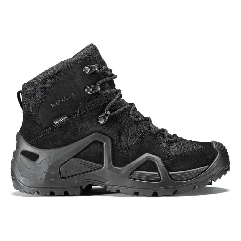 LOWA Boots Women's Zephyr GTX Mid TF Ws-Black/Black - Click Image to Close