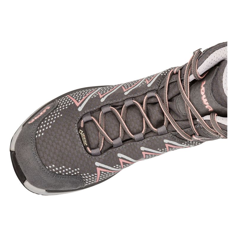 LOWA Boots Women's Ferrox Pro GTX Mid Ws-Graphite/Salmon - Click Image to Close