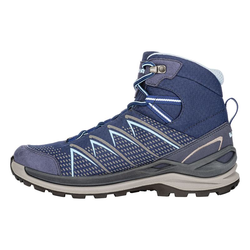 LOWA Boots Women's Ferrox Pro GTX Mid Ws-Navy/Ice Blue - Click Image to Close