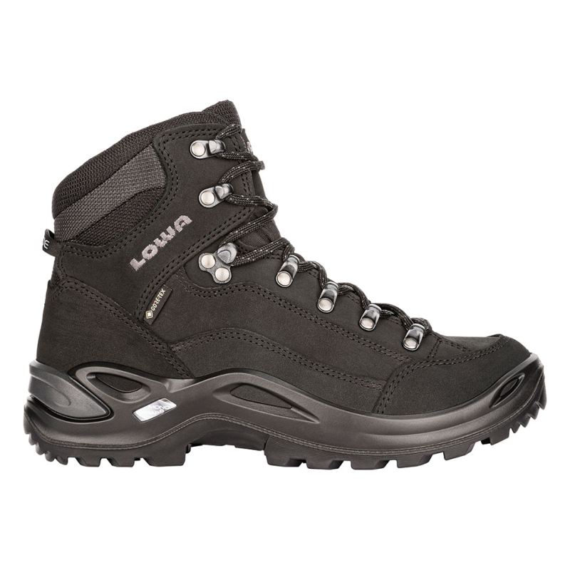 LOWA Boots Women's Renegade GTX Mid Ws-Deep Black - Click Image to Close