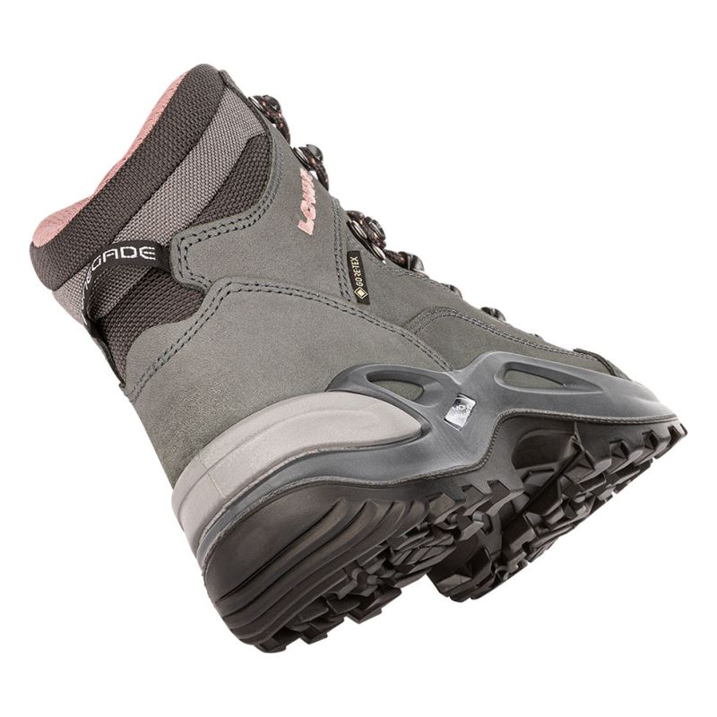 LOWA Boots Women's Renegade GTX Mid Ws-Graphite/Rose - Click Image to Close