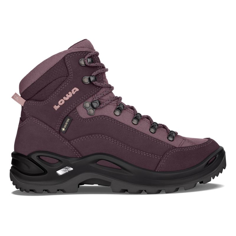 LOWA Boots Women's Renegade GTX Mid Ws-Prune/Mauve - Click Image to Close