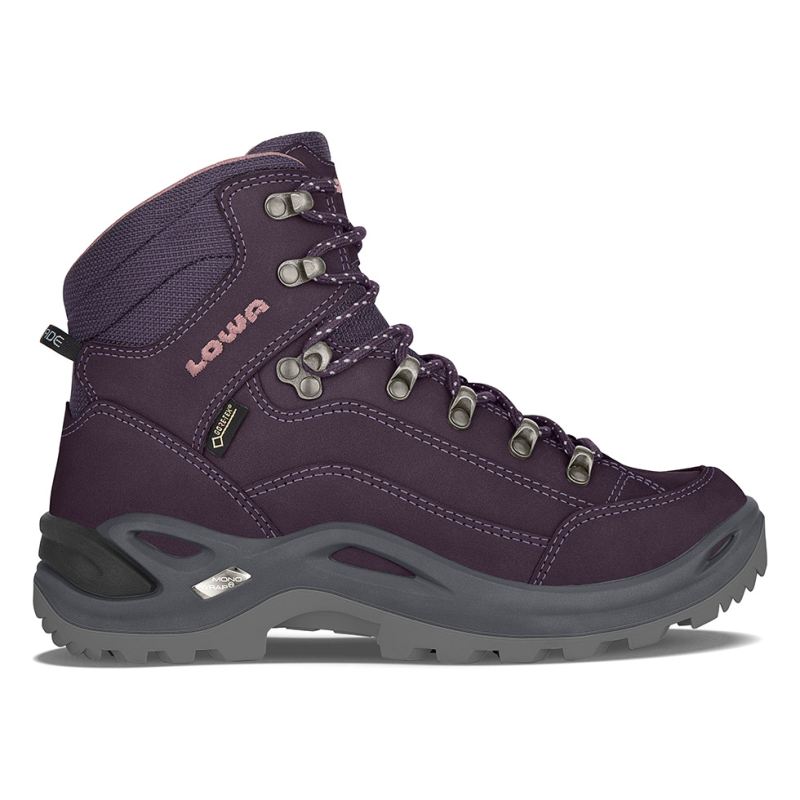 LOWA Boots Women's Renegade GTX Mid Ws-Prune/Rose - Click Image to Close