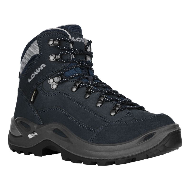 LOWA Boots Women's Renegade GTX Mid Ws-Navy/Grey - Click Image to Close
