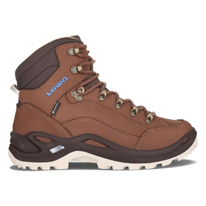 LOWA Boots Women's Renegade GTX Mid Ws-Mahogany/Navy - Click Image to Close